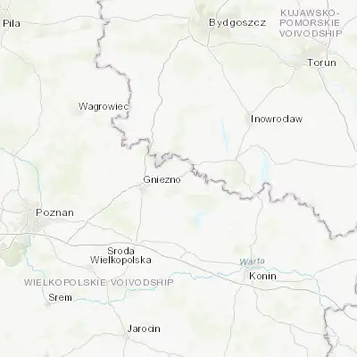 Map showing location of Trzemeszno (52.561390, 17.823110)