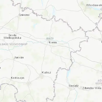 Map showing location of Tuliszków (52.076580, 18.295490)