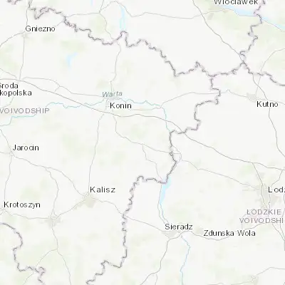 Map showing location of Turek (52.015480, 18.500550)
