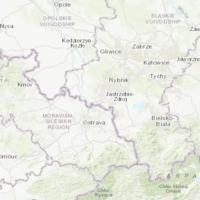 Map showing location of Turza Śląska (49.972310, 18.437810)