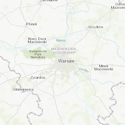 Map showing location of Warsaw (52.229770, 21.011780)