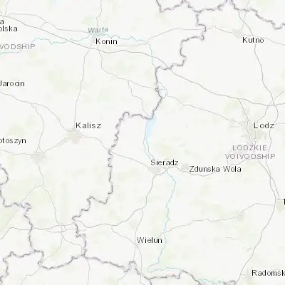 Map showing location of Warta (51.710490, 18.624830)