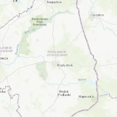 Map showing location of Wasilków (53.199090, 23.207760)