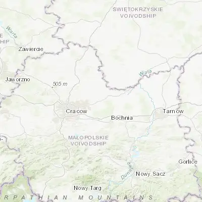 Map showing location of Wawrzeńczyce (50.110120, 20.316120)