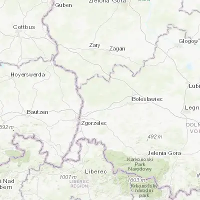 Map showing location of Węgliniec (51.287530, 15.228940)