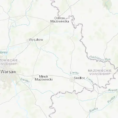 Map showing location of Węgrów (52.399540, 22.016340)
