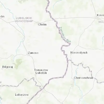 Map showing location of Werbkowice (50.753730, 23.764110)