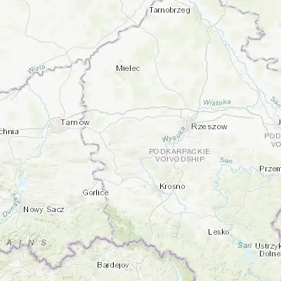 Map showing location of Wielopole Skrzyńskie (49.945640, 21.614910)