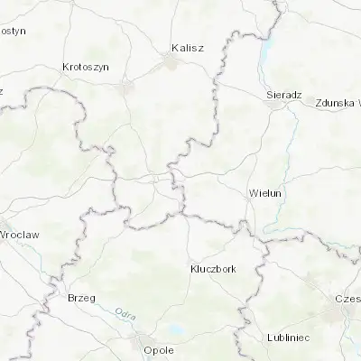 Map showing location of Wieruszów (51.294880, 18.155470)