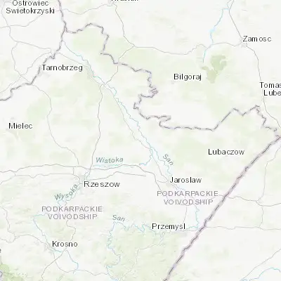 Map showing location of Wierzawice (50.236230, 22.450900)