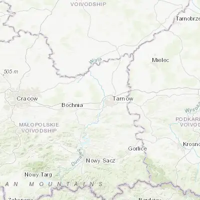 Map showing location of Wierzchosławice (50.024780, 20.856770)
