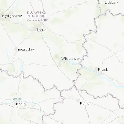 Map showing location of Włocławek (52.648170, 19.067800)