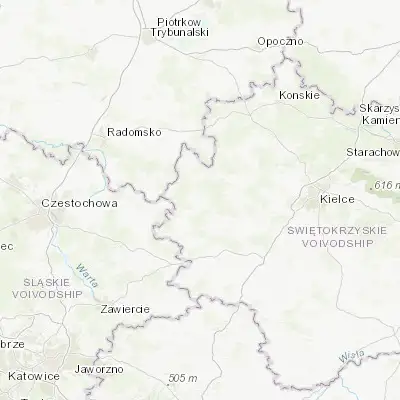 Map showing location of Włoszczowa (50.852560, 19.965930)