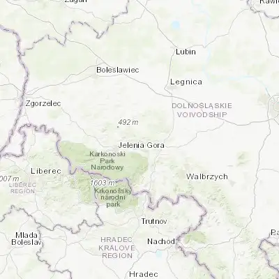 Map showing location of Wojcieszów (50.951940, 15.921850)