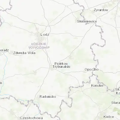 Map showing location of Wolbórz (51.501960, 19.830490)