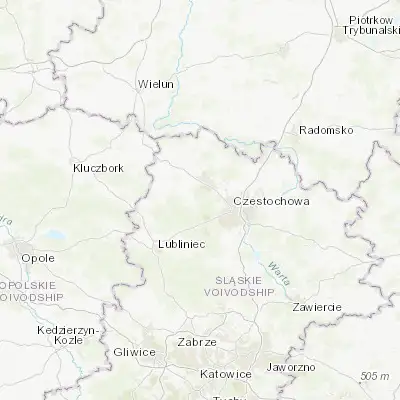 Map showing location of Wręczyca Wielka (50.845890, 18.920860)