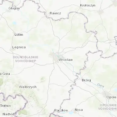 Map showing location of Wrocław (51.100000, 17.033330)