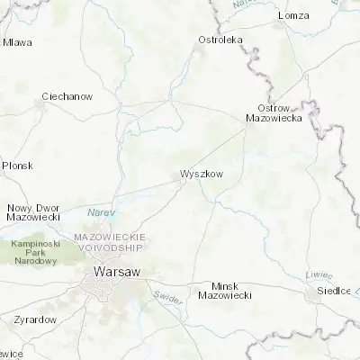Map showing location of Wyszków (52.592780, 21.458400)