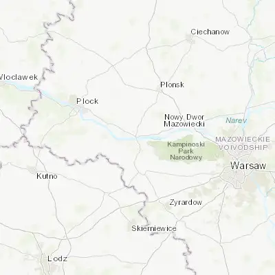 Map showing location of Wyszogród (52.389880, 20.190810)