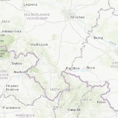Map showing location of Ząbkowice Śląskie (50.589690, 16.812390)