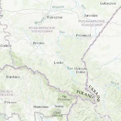 Map showing location of Zagórz (49.514570, 22.267060)