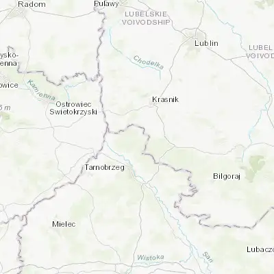 Map showing location of Zaklików (50.757690, 22.102260)
