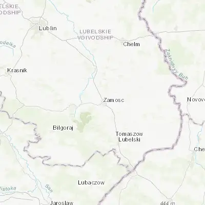 Map showing location of Zamość (50.723140, 23.251960)