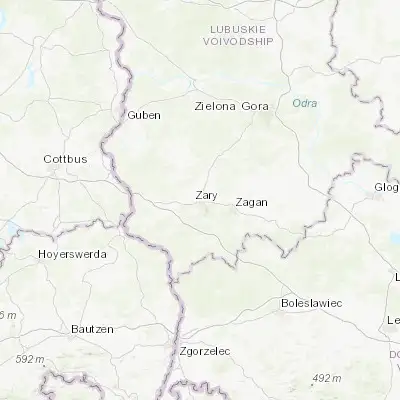 Map showing location of Żary (51.642050, 15.137270)