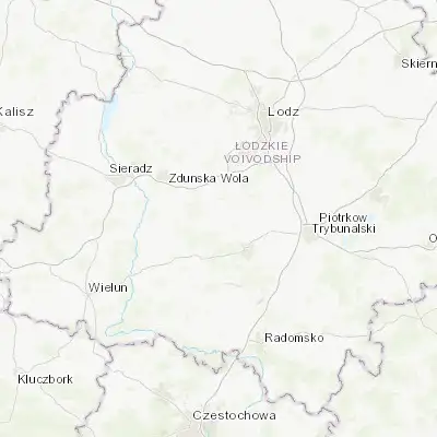 Map showing location of Zelów (51.464520, 19.219720)