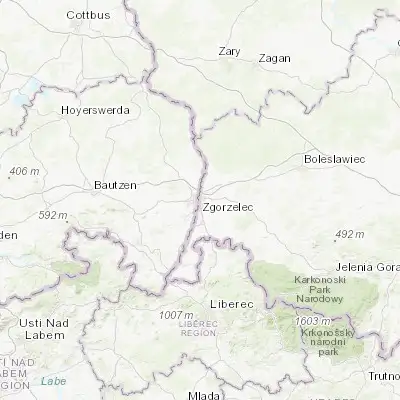Map showing location of Zgorzelec (51.149420, 15.008350)