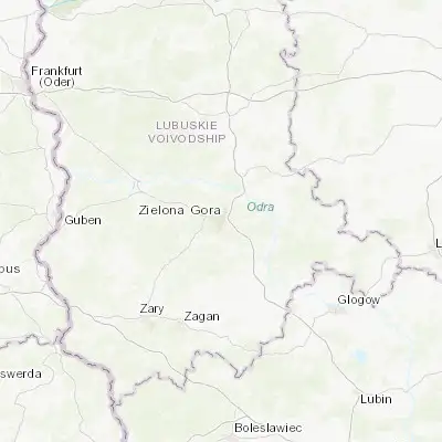 Map showing location of Zielona Góra (51.935480, 15.506430)