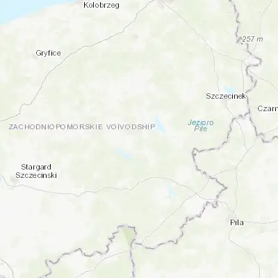 Map showing location of Złocieniec (53.532860, 16.011320)