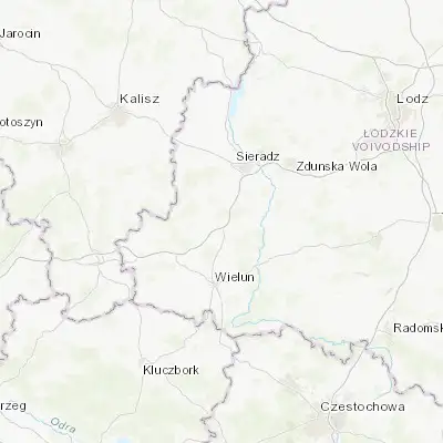 Map showing location of Złoczew (51.417190, 18.603630)