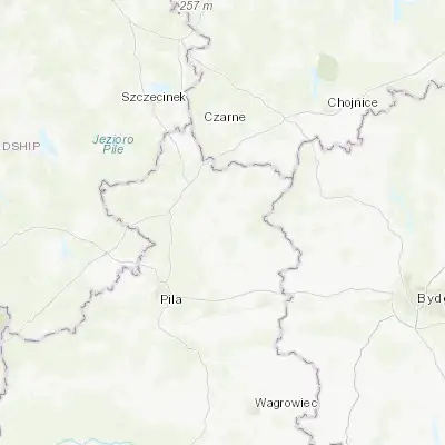 Map showing location of Złotów (53.363460, 17.040820)