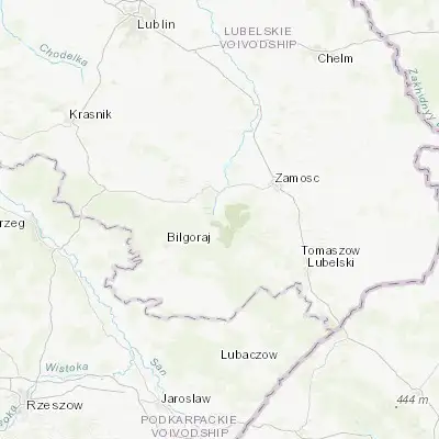 Map showing location of Zwierzyniec (50.614000, 22.975120)