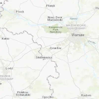 Map showing location of Żyrardów (52.048800, 20.445990)