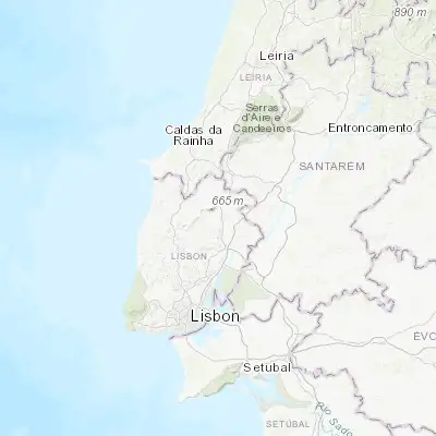 Map showing location of Abrigada (39.144160, -9.018530)