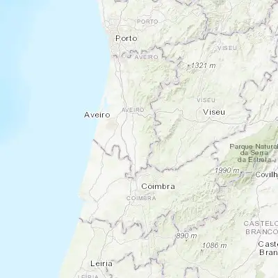 Map showing location of Aguada de Cima (40.522910, -8.427000)