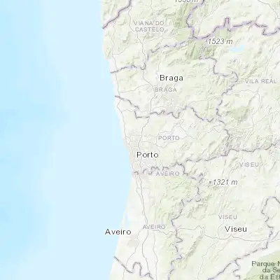 Map showing location of Águas Santas (41.210170, -8.575990)