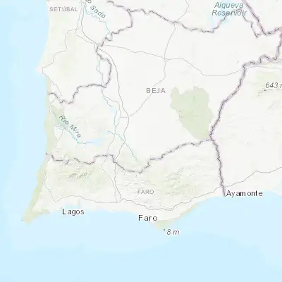 Map showing location of Almodôvar (37.512790, -8.060080)