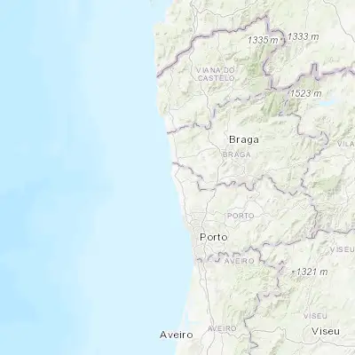 Map showing location of Amorim (41.405030, -8.750460)