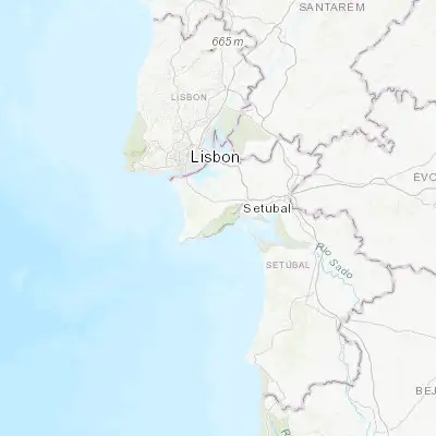 Map showing location of Azeitão (38.519190, -9.013900)