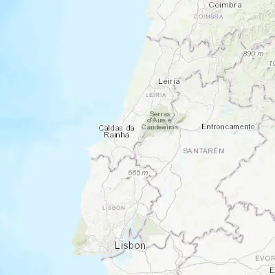 Map showing location of Benedita (39.424700, -8.969960)
