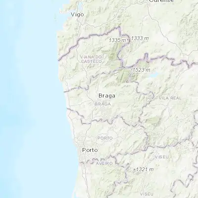 Map showing location of Braga (41.550320, -8.420050)