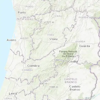 Map showing location of Canas de Senhorim (40.500120, -7.898740)