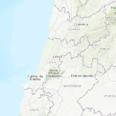 Map showing location of Caranguejeira (39.746190, -8.707400)