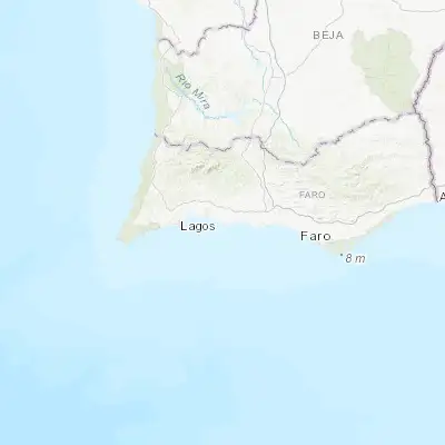 Map showing location of Carvoeiro (37.097360, -8.468460)