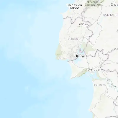 Map showing location of Cascais (38.696810, -9.421470)