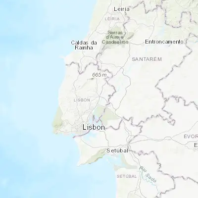 Map showing location of Castanheira do Ribatejo (38.992980, -8.973460)