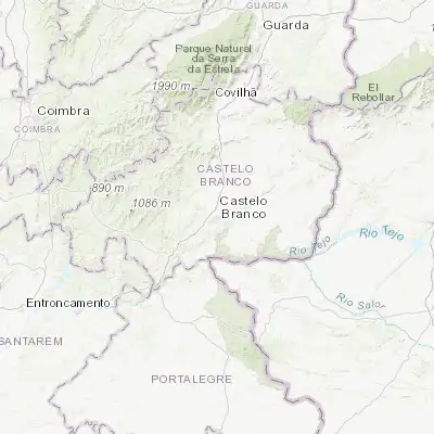 Map showing location of Castelo Branco (39.822190, -7.490870)